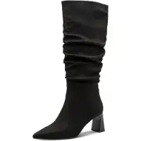 Tamaris Bottes femme antidérapantes à tige froncée 1-25507-45, Taille:39 EU, Couleur:Noir