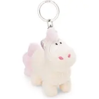 Magni Unisexe, Porte-clés, NICI Schlüsselanhänger Einhorn Creamy Pink 10cm, Pink, Blanc, Rose, Multicolore