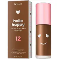 Benefit Hello Happy Flawless Brightening Foundation fond de teint liquide éclat SPF 15 teinte 12 Dark Warm 30 ml