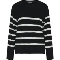 Pieces Pull-over 'PCSIA' noir / blanc