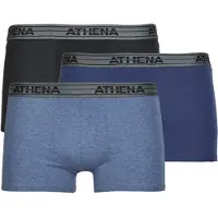 Athena Boxers BASIC COTON Pack de 4 hommes - Bleu - EU L