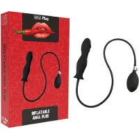 Wild Play - plug anal gonflable - silicone noir