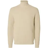 Selected Dane High Neck Sweater Beige L Homme