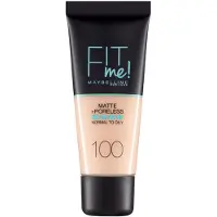 Maybelline Fond de teint liquide Fit Me Matte + Poreless 100 Warm Ivory 30 ml