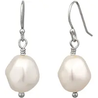 Elli Boucles d'oreilles argent / blanc perle