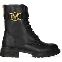 Mexx Kimberley Glad Veterschoenen Hoog - Zwart - Maat 38