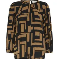 Kaffe Chemisier 'Lorina Amber' marron / noir