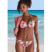 LASCANA Bas de bikini crème / vert / violet / mandarine