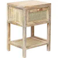 Beliani Table De Chevet Bois Clair Esto