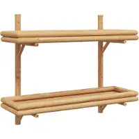 vidaXL Étagère Murale avec étagère Marron 75 x 26 x 60 cm Bambou