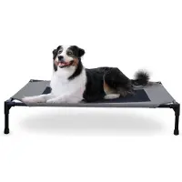 OEM Lit surélevé pour chien, hamac respirant et rafraîchissant, lavable, couleur métallique, pour grands chiens