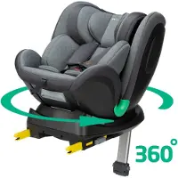 Bebeconfort EvolveFix Plus i-Size, Siège-auto 360 pivotant, 0-12 ans, 40-150 cm, pivotant, 10 positions d'appui-tête, 4 positions allongées, Tinted Graphite