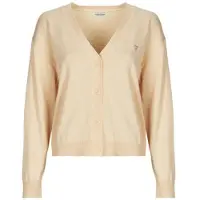 GUESS Gilet GJ LS VN MINI TRIANGLE CARDI femmes - Beige - EU S