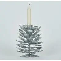 Bizzotto Décorations de noël P.CANDELA 1P PINEAL ARGENTO H10 - Argenté - Unique