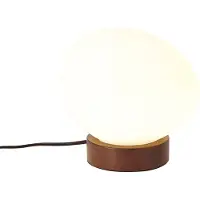QAZQA Lampe de table Japandi en bois avec verre opale - Sally