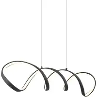 QAZQA Suspension design noire 100 cm LED incluse à intensité variable en 3 étapes - Wokkel