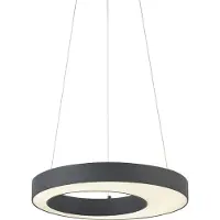 QAZQA Suspension moderne noire 50cm avec LED à intensité variable en 3 étapes - Organici