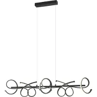 QAZQA Suspension design noire rectangulaire à 3 niveaux de gradation - Krisscross