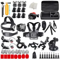 Hurtel Set d'accessoires universel 63 en 1 pour Gopro, Dji, Insta360, Sjcam, Eken Sports Cameras (Gopro 63 In 1 Set)