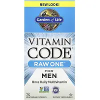Garden of life , Vitamin Code, RAW One, Multivitamines Quotidiennes pour Hommes, 75 Gélules Végétariennes