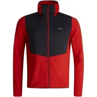 Lundhags Padje Merino Block Hoodie, couche intermédiaire, homme, rouge