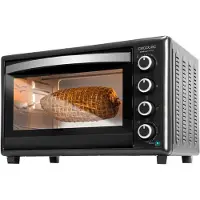 Cecotec Four de comptoir Bake&Toast 4600 Noir Gyro, 46 L, 2000 W, 12 fonctions de chauffage combinables, Comprend une broche