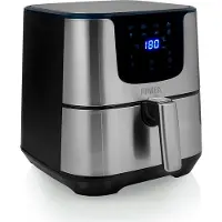 Princess Friteuse à air chaud numérique en acier inoxydable XXL sans huile, 8 programmes, 5,5 litres, 1700W
