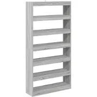 vidaXL Bibliothèque Sonoma gris 100 x 30 x 198 cm Bois d'ingénierie