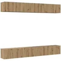 vidaXL Ensemble de meubles TV mural 6 pcs Artisan-Chêne Bois composite