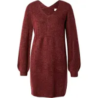 JDY Robes en maille 'JDYElanora' rouge carmin