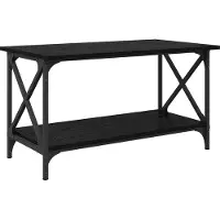 vidaXL Table basse noire imitation chêne 80 x 45 x 45.5 cm Bois composite