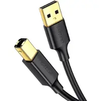 UGREEN Us135 Câble d'imprimante Usb 2.0 A-B, plaqué or, 1.5M (noir)