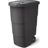 Prosperplast Conteneur de jardin à roues robustes WHEELER anthracite 110 l
