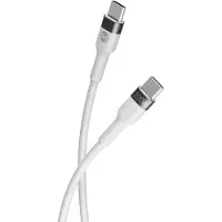 Forever Câble Type C 100W 2m USB-C Câble de données Câble de charge Elégant Blanc Argent Charge rapide