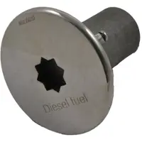 VETUS Diesel Fuel Winch Deck Filler Argenté 87 mm