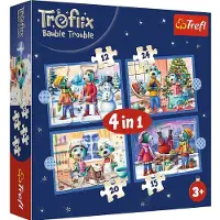 Trefl - Puzzle 4v1 Il neige à Tresliks - 1-39 dielov