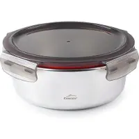 Lacor Récipient Alimentaire Rond Ecoinox Micro-Ondes -1500 Ml 20cm