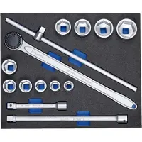 Gedore 2005 CT3-32 Assortiment de douilles 3/4" dans le module Check-Tool, 14 pièces, 2752727