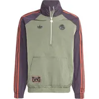 Adidas Fc Bayern Terrace Icons Half Zip Sweatshirt Vert S Homme