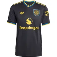 Adidas Manchester United 25/26 Authentic Third Short Sleeve T-shirt Noir M Homme