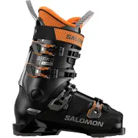 Salomon - Chaussures de ski - S/Pro Alpha 100 Gw Black/Dark Grey Met/Orange Tiger pour Homme - Taille 45 2/3-46 1/3 - Noir