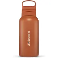 LifeStraw Go Kyoto Orange GOST-1L-ORG Stainless Steel, gourde avec filtre de niveau 2, 1L