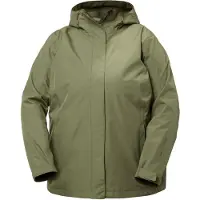 Helly Hansen Seven J Plus, veste de pluie, femme, taille plus, vert
