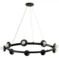 Kichler Elstead Palta Pendelleuchte E14 9-fach Satinschwarz Schwarz (E14)