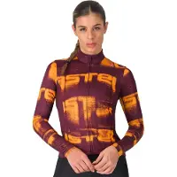 Castelli Blur Thermal Long Sleeve Jersey Rouge,Violet S Femme