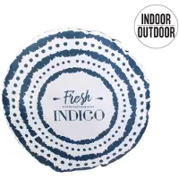 Home Deco Factory Coussins FRESCIA - Bleu - Diam 40 cm