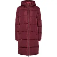 Pieces Veste doudoune Longue Janni Femme Tawny Port