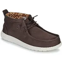 HeyDude Boots WALLY MID STRECH CANVAS hommes - Marron - 41