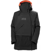 Helly Hansen Powchaser Asymmetric, manteau de ski, femmes, noir