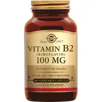 Solgar , Vitamine B2 (Riboflavine), 100 mg, 100 Gélules Végétales
